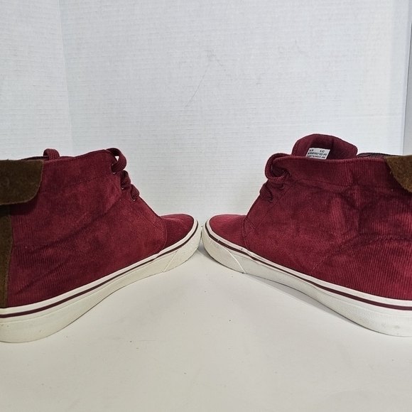 Polo Ralph Lauren Red High Top Talin Corduroy Sneakers - Picture 5 of 9